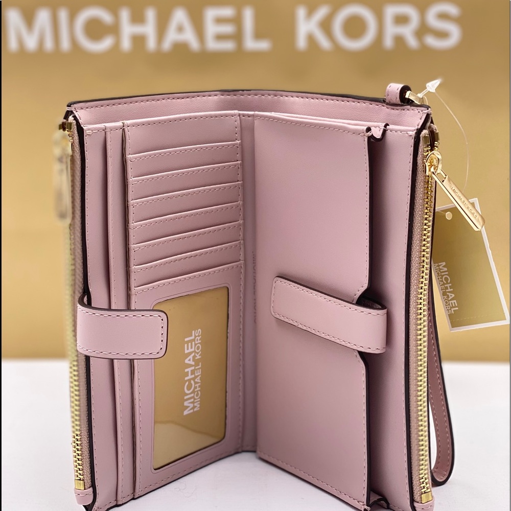 Michael Kors DoubleZip Wallet Wristlet Ballet - Picture 13 of 13